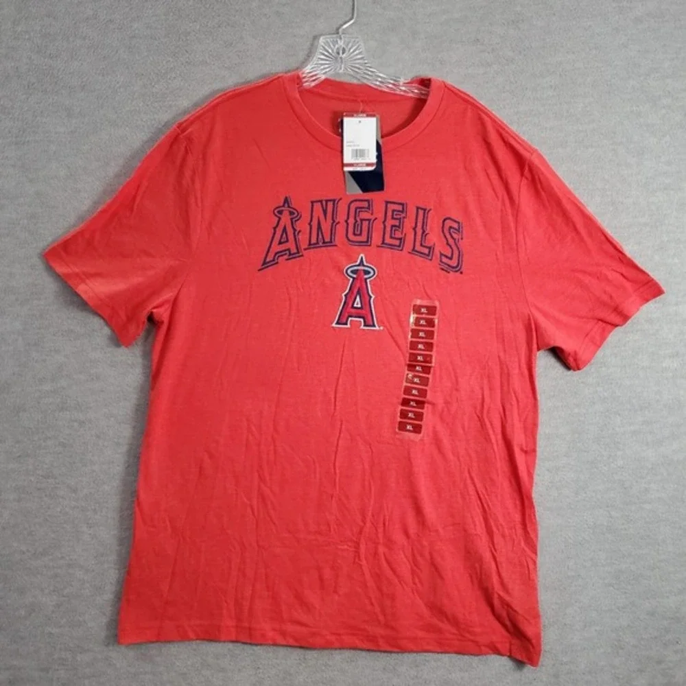 Los Angeles‎ Angels Men Shirt XL Red Logo Graphic Print Short Sleeve MLB NWT